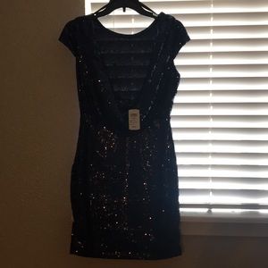 Band new sequined navy dress from Windsor.